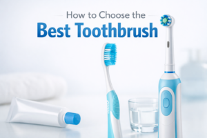 Best toothbrush 2026 showing manual and electric toothbrush for healthy teeth and gums