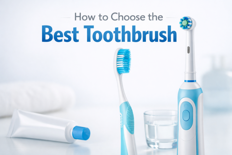 Best toothbrush 2026 showing manual and electric toothbrush for healthy teeth and gums